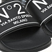 Черные шлепанцы с контрастным лого No. 21 | Фото 6