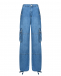Джинсы с карманами-карго, синие Mo5ch1no Jeans | Фото 1