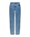 Зауженные голубые джинсы