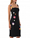 Черное платье с цветочными аппликациями  | Фото 6