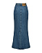 Юбка макси с имитацией &quot;задом наперед&quot;, голубая Mo5ch1no Jeans | Фото 2