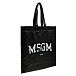 Сумка-шоппер с логотипом, черная MSGM | Фото 2