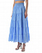 Голубая юбка с поясом на резинке Pietro Brunelli | Фото 6
