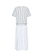 Платье в полоску юбка макс, белое Shatu | Фото 5