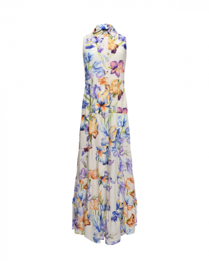 Платье со сплошным цветочным принтом Pietro Brunelli | Фото 1