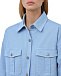 Куртка-рубашка с накладными карманами, голубая Parosh | Фото 7