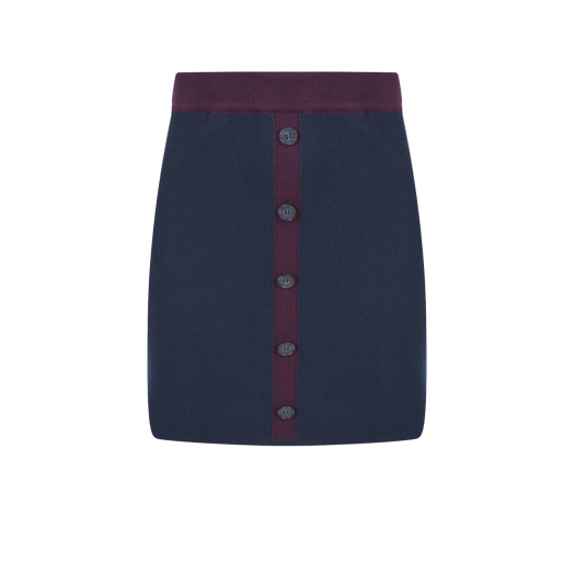 Трикотажная юбка с бордовой отделкой KengLabel | Фото 1