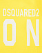 Желтая футболка с белым лого Dsquared2 | Фото 3