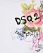 Белая футболка с цветочным принтом и лого Dsquared2 | Фото 3