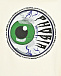 Футболка с принтом глаза и логотипом, белая Phobia Archive | Фото 3