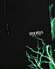 Бермуды с принтом молнии и логотипом на штанине, черные Phobia Archive | Фото 3