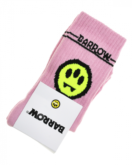 Носки с лого, розовые Barrow | Фото 1