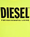 Футболка с черным лого, желтая Diesel | Фото 4