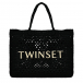 Плетеная сумка тоут, черная TWINSET | Фото 1