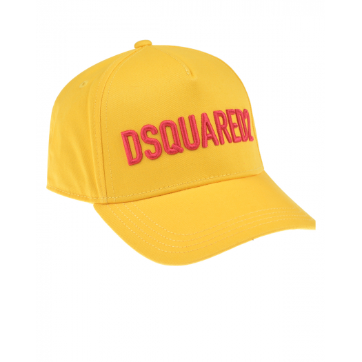 Желтая бейсболка с вышитым лого Dsquared2 | Фото 1