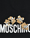 Трикотажные бермуды с лого, черные Moschino | Фото 3