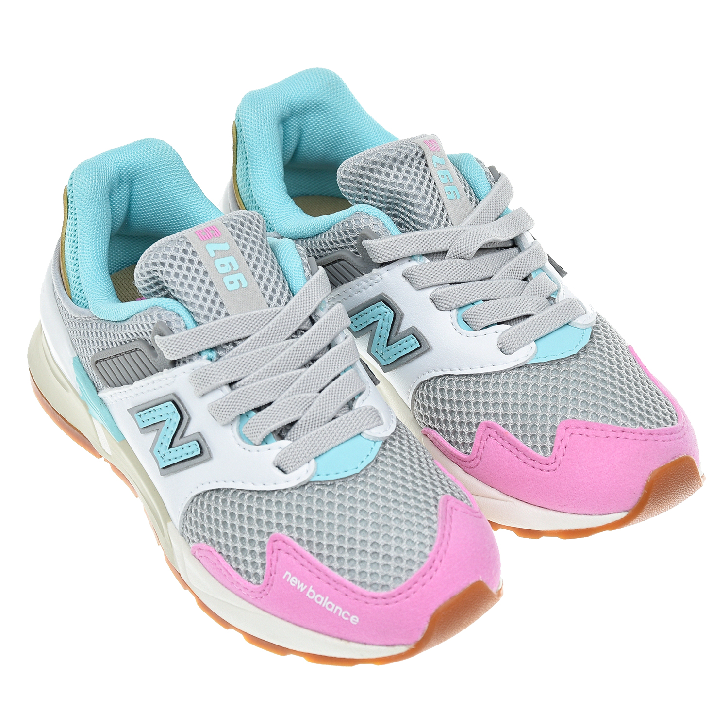 

Кроссовки 997 Sport с розовыми и голубыми вставками NEW BALANCE детские, Серый, Кроссовки 997 Sport с розовыми и голубыми вставками NEW BALANCE детские