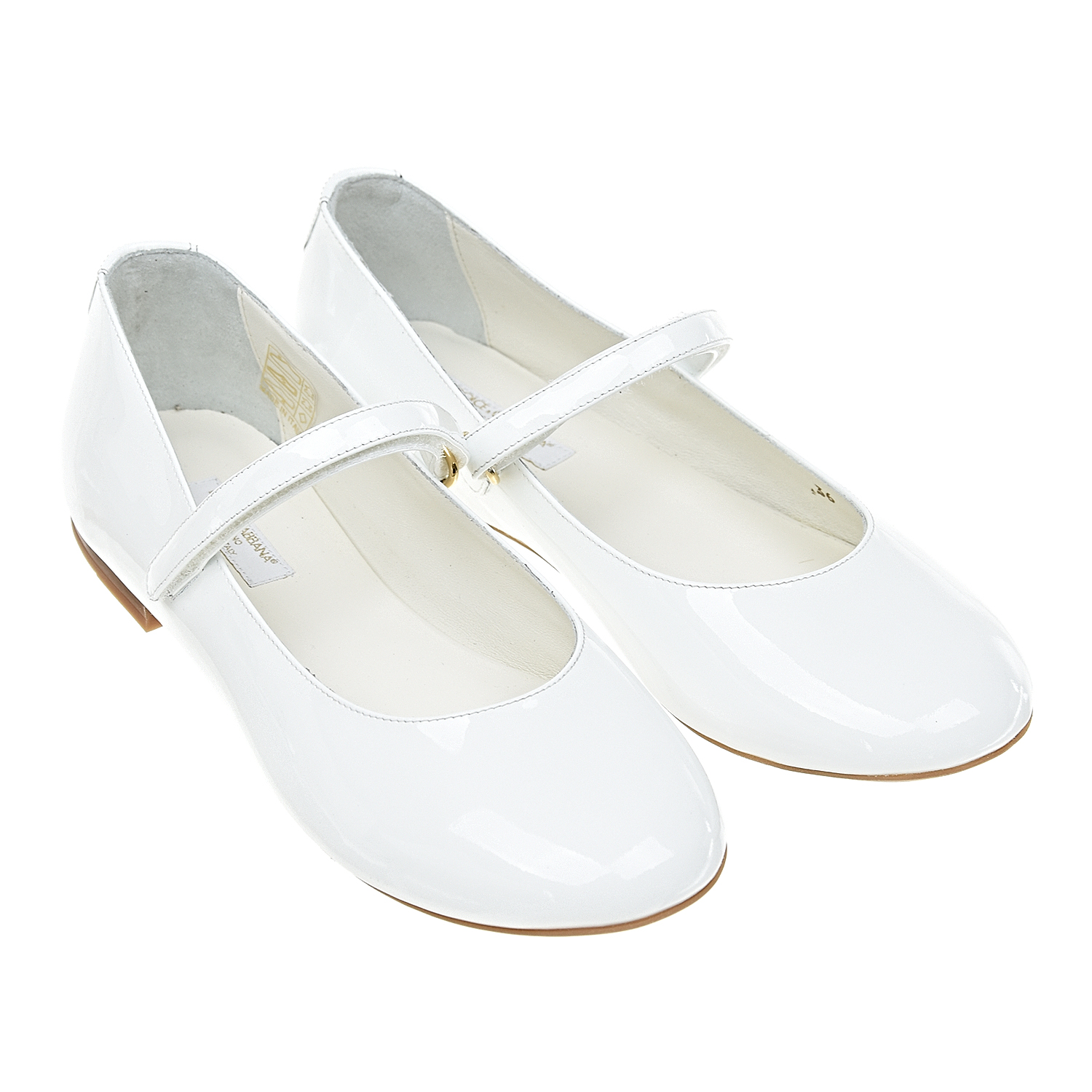Белые лакированные туфли Dolce&Gabbana детские - фото 1