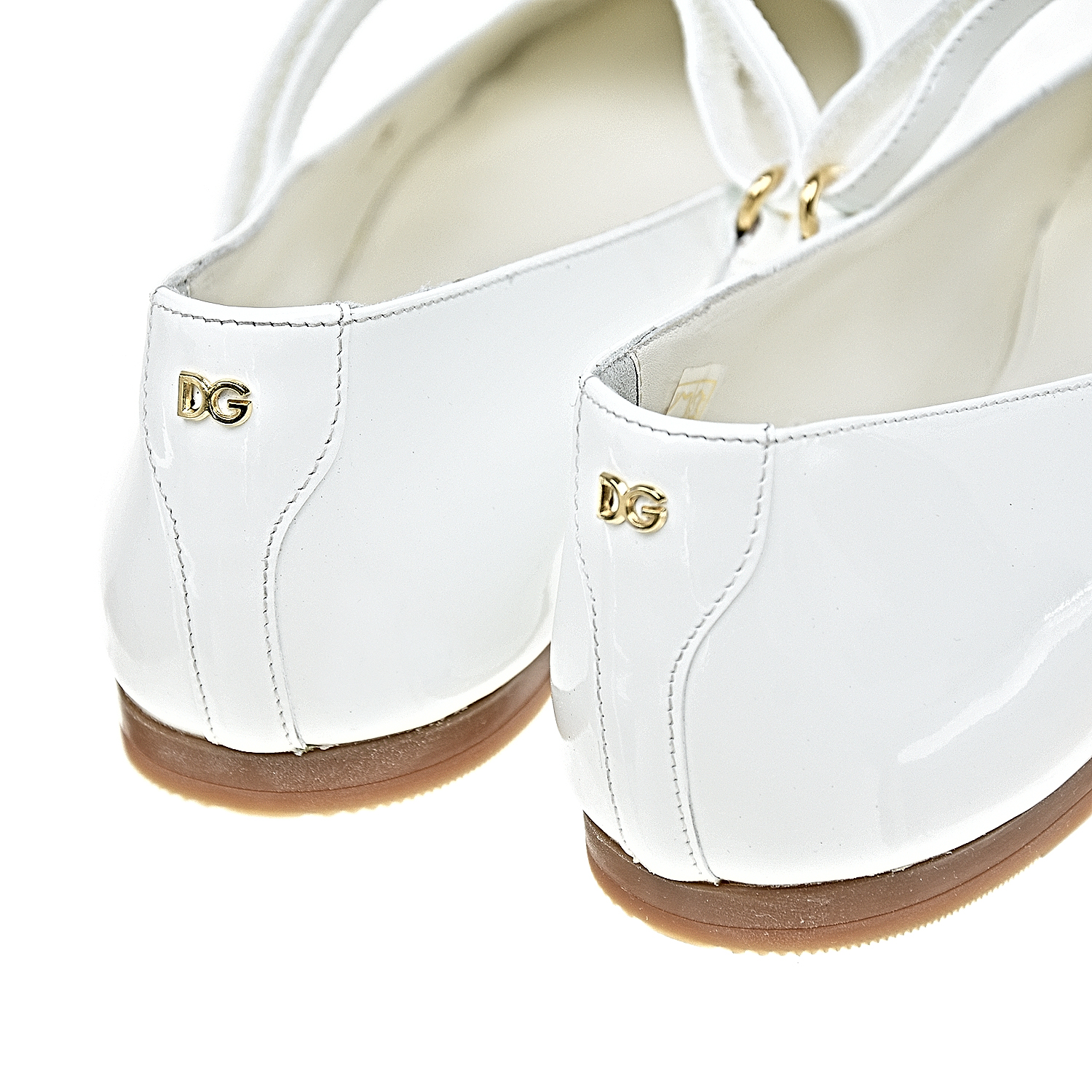 Белые лакированные туфли Dolce&Gabbana детские - фото 7