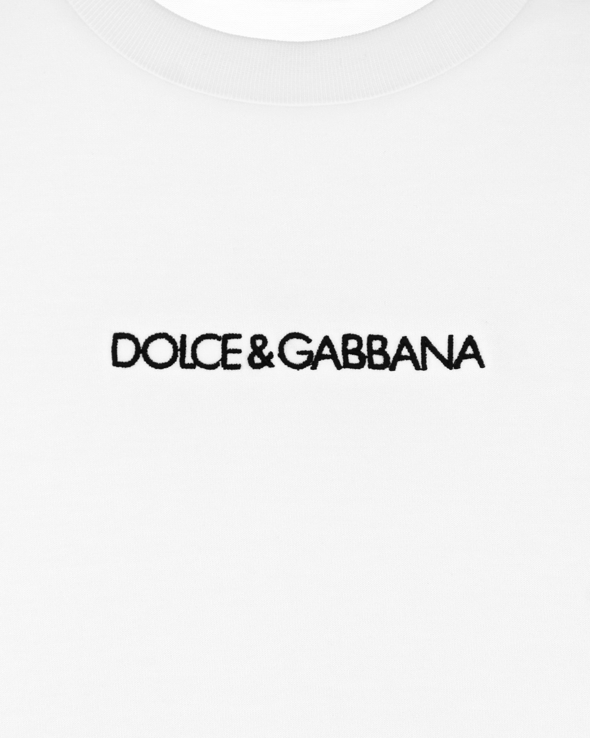 Базовая белая футболка с логотипом Dolce&Gabbana детская - фото 3