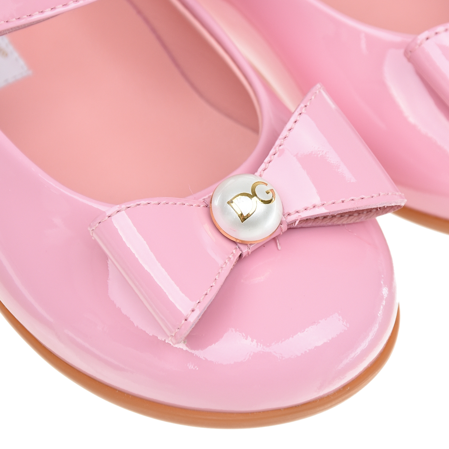 Розовые лакированные туфли с бантом Dolce&Gabbana детские - фото 6