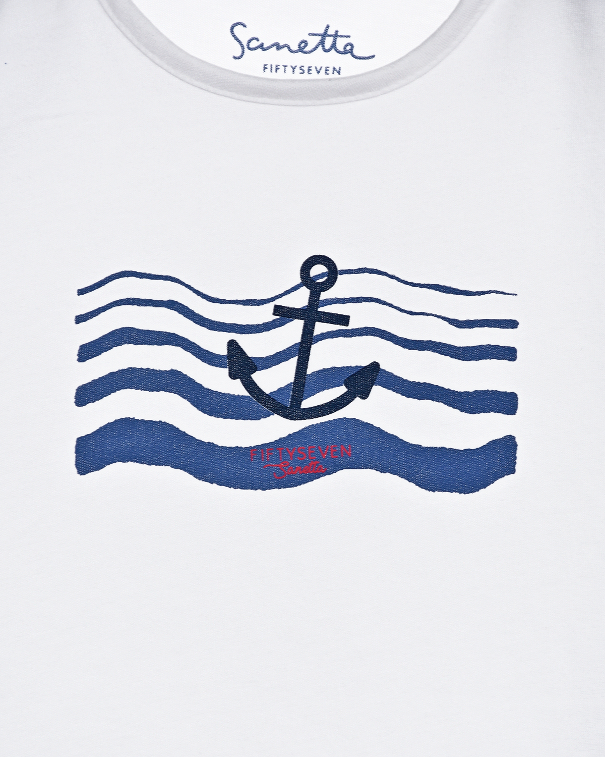 Белая футболка с морским принтом Sanetta fiftyseven детская, размер 68, цвет белый - фото 3