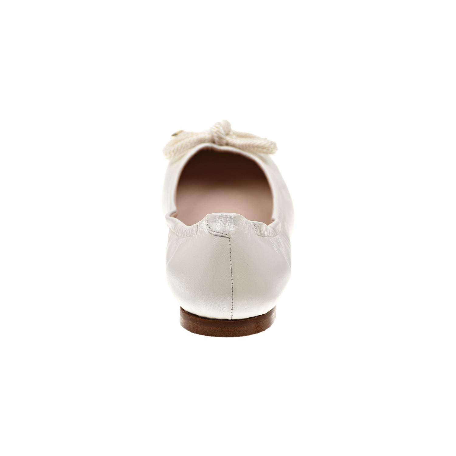 Перламутровые балетки с бантом-шнурком Beberlis детские, размер 34, цвет кремовый - фото 3