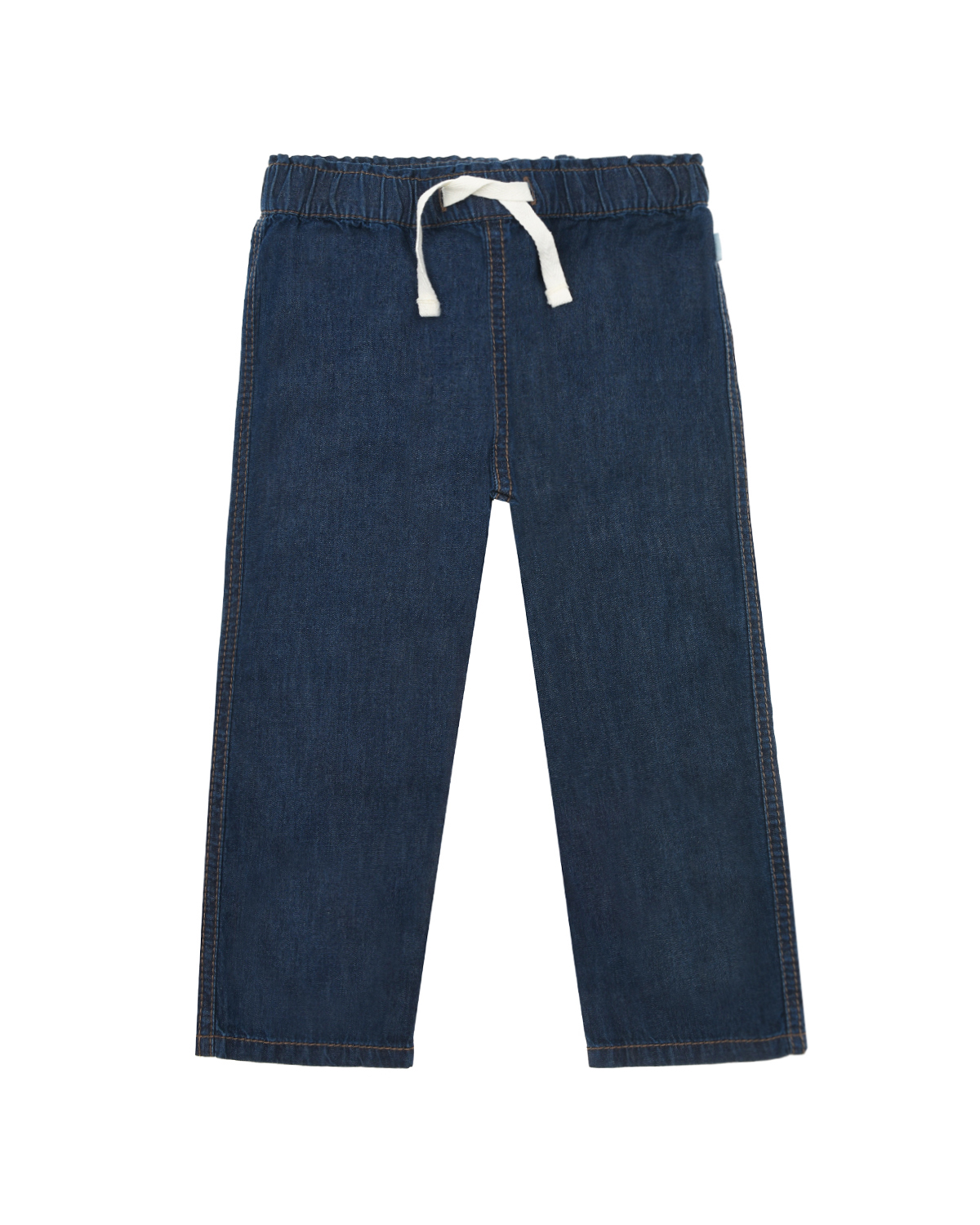 Тёмно-синие джиносвые брюки Sanetta Kidswear детское, размер 68, цвет синий - фото 1