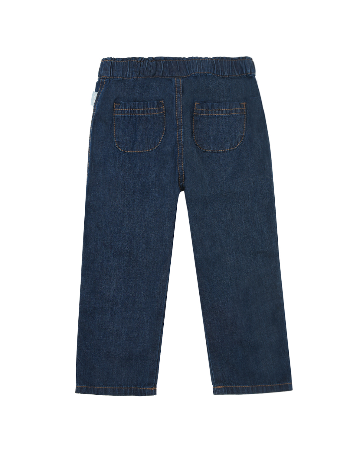 Тёмно-синие джиносвые брюки Sanetta Kidswear детское, размер 68, цвет синий - фото 2