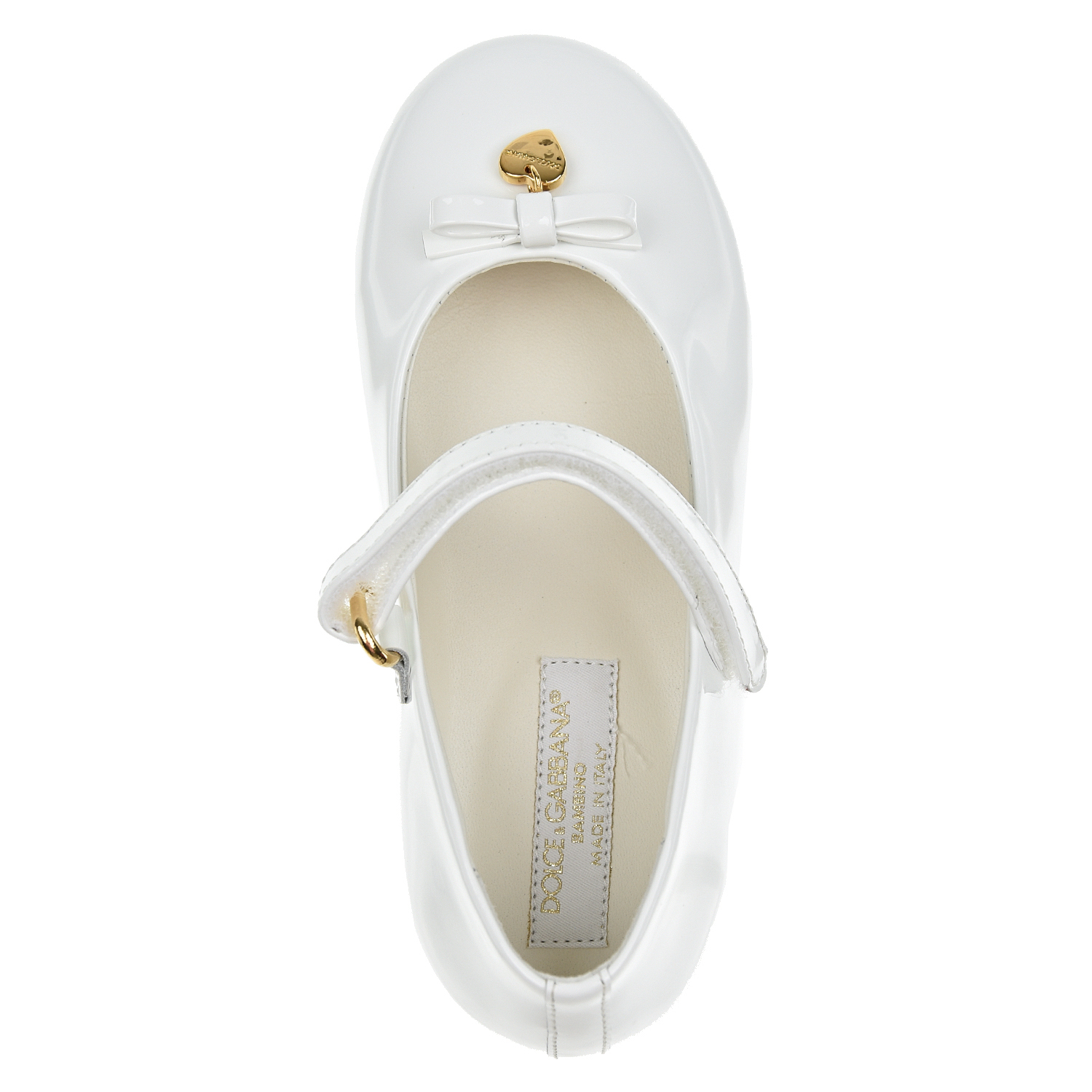 Базовые туфли белого цвета Dolce&Gabbana детские, размер 23 - фото 4