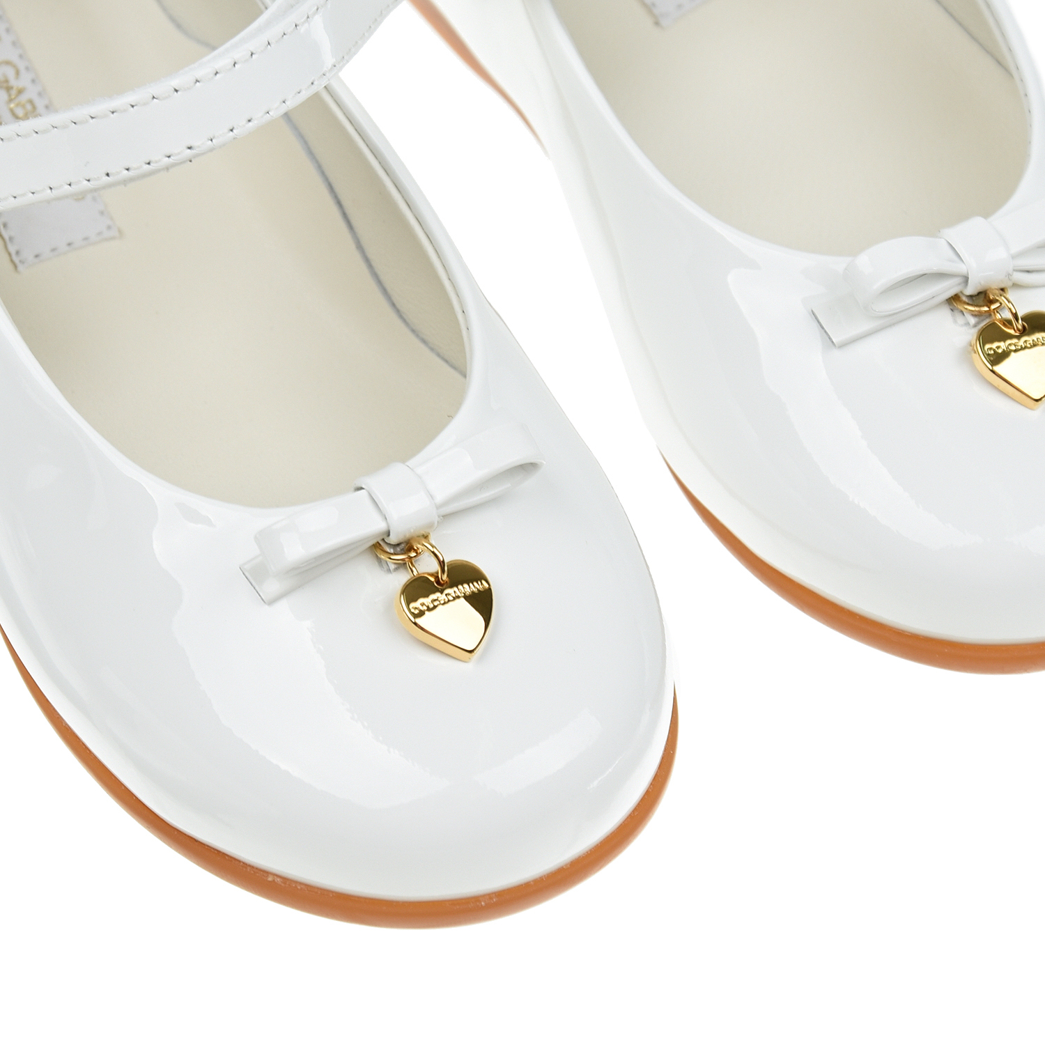 Базовые туфли белого цвета Dolce&Gabbana детские, размер 23 - фото 6