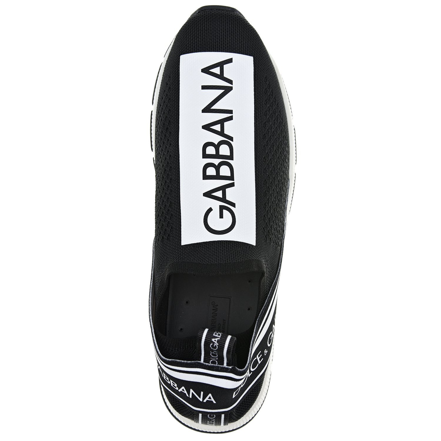 Кроссовки-носки с логотипом Dolce&Gabbana детские, размер 35, цвет черный - фото 4