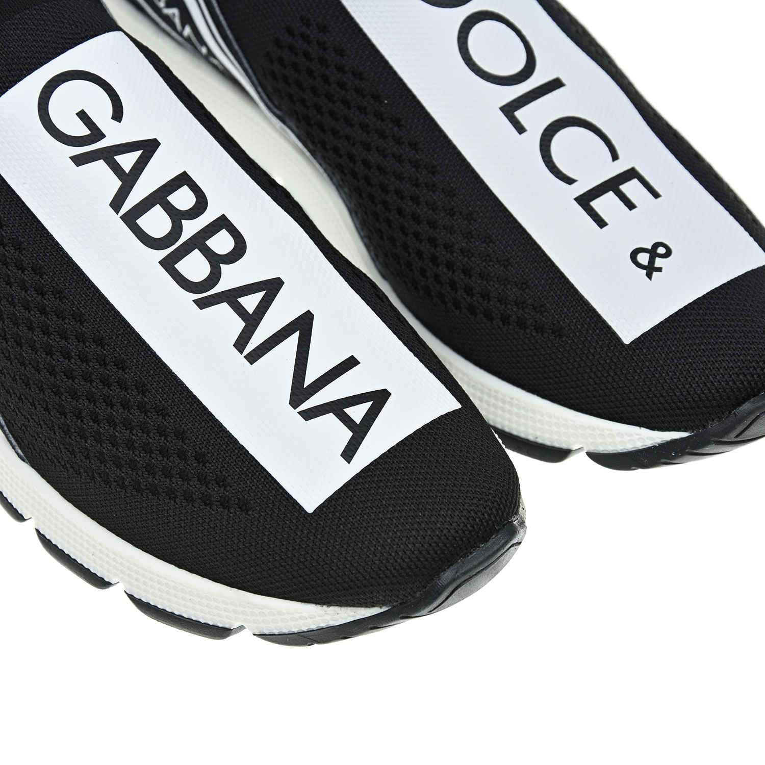 Кроссовки-носки с логотипом Dolce&Gabbana детские, размер 35, цвет черный - фото 7