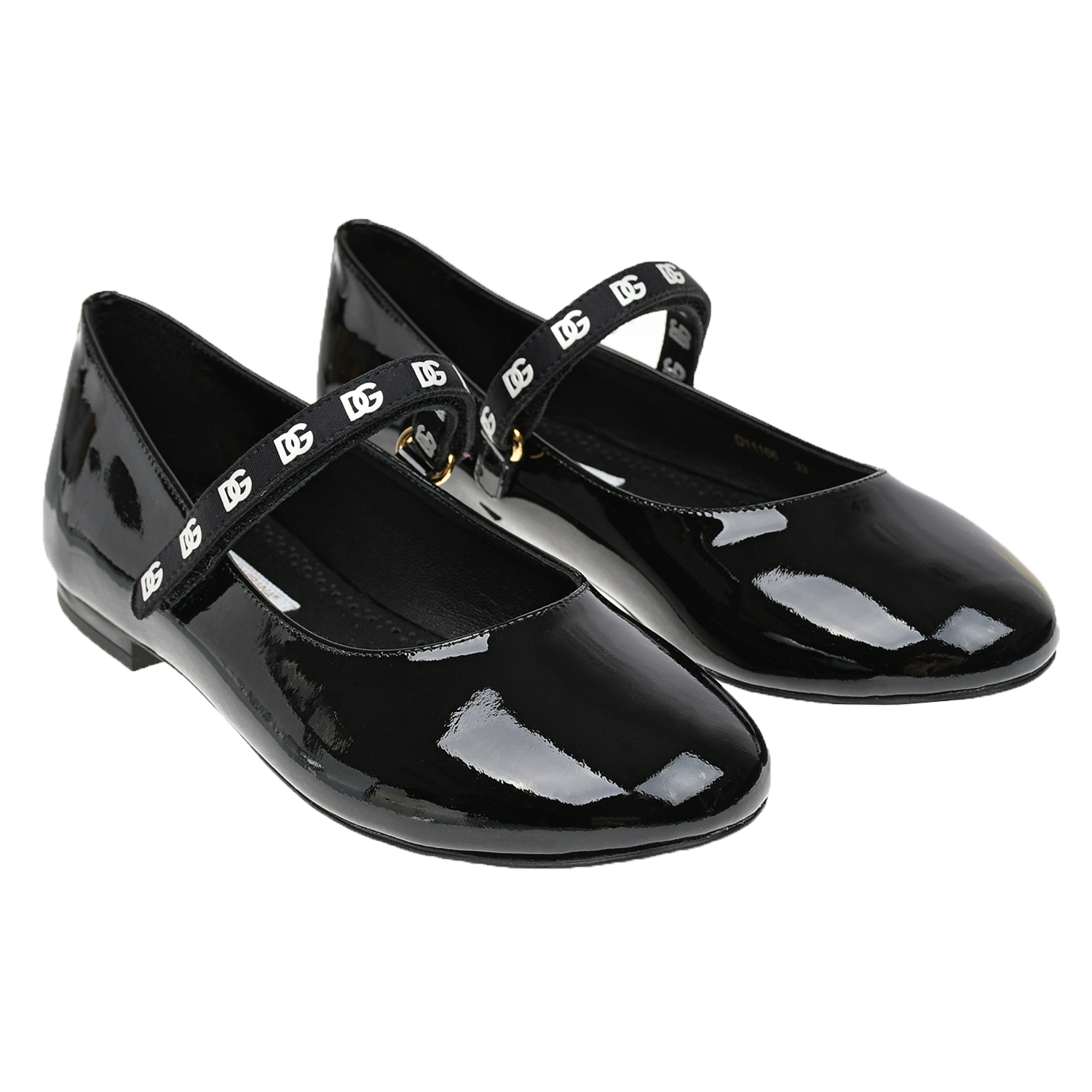 Черные лаковые туфли с лого на ремешке Dolce&Gabbana туфли dolce