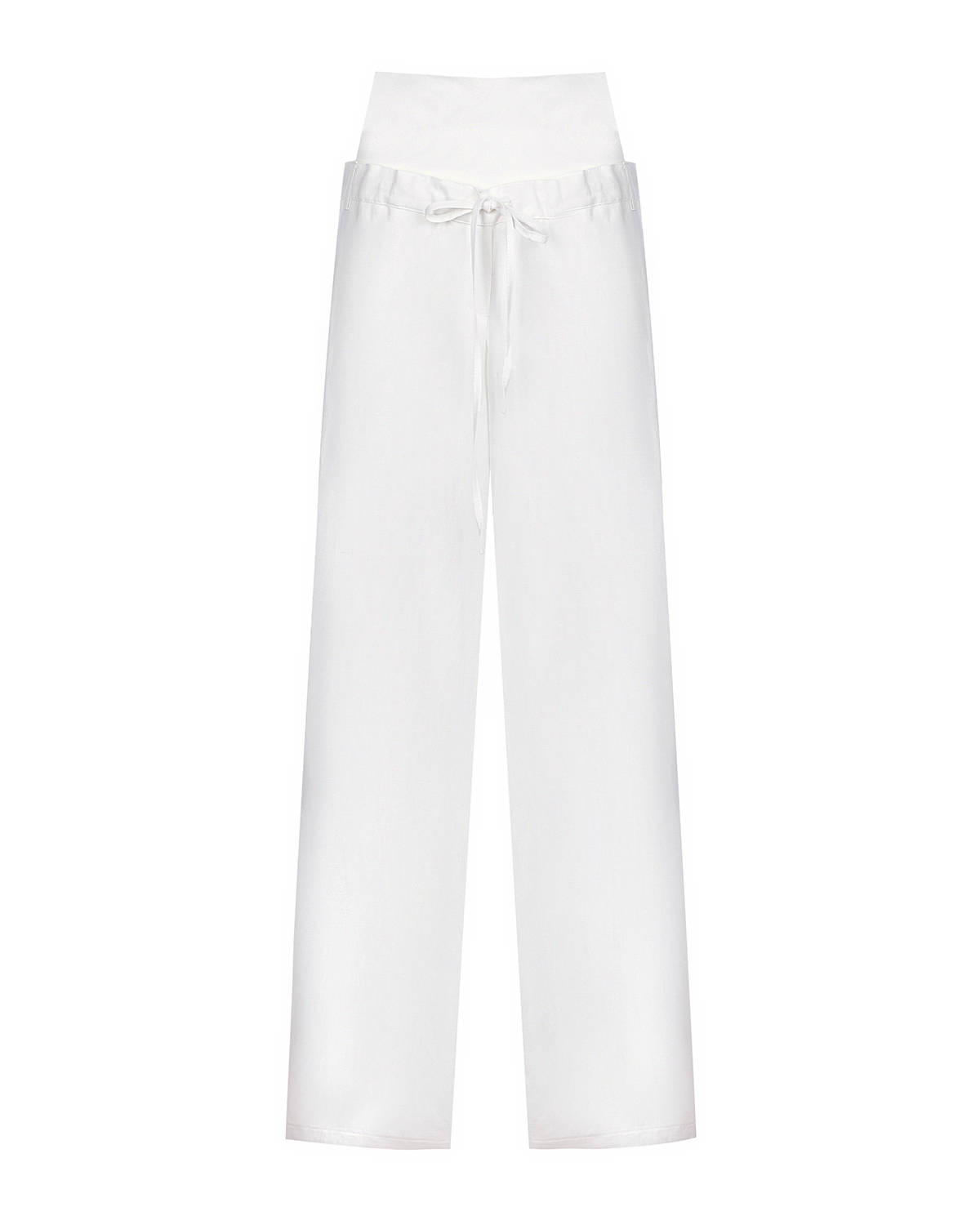 Белые льняные брюки для беременных Pietro Brunelli