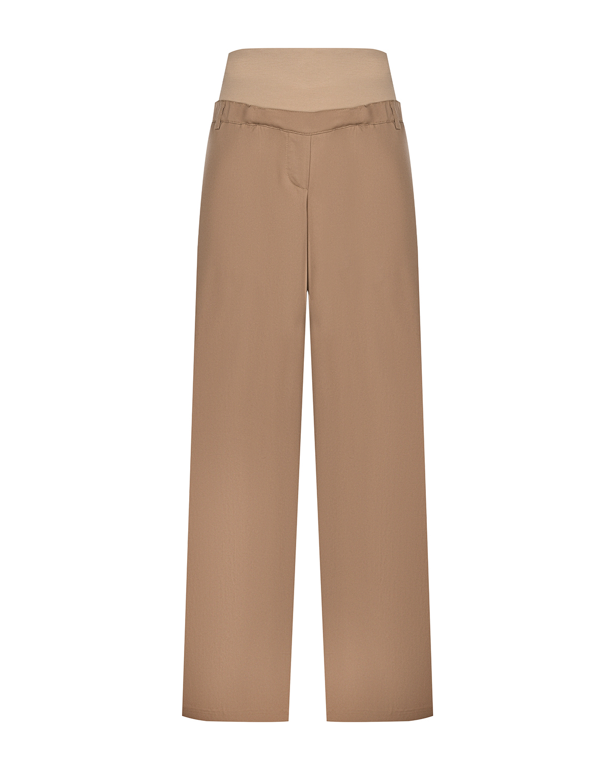 Коричневые широкие брюки для беременных Pietro Brunelli бежевые шорты с поясом на кулиске pietro brunelli