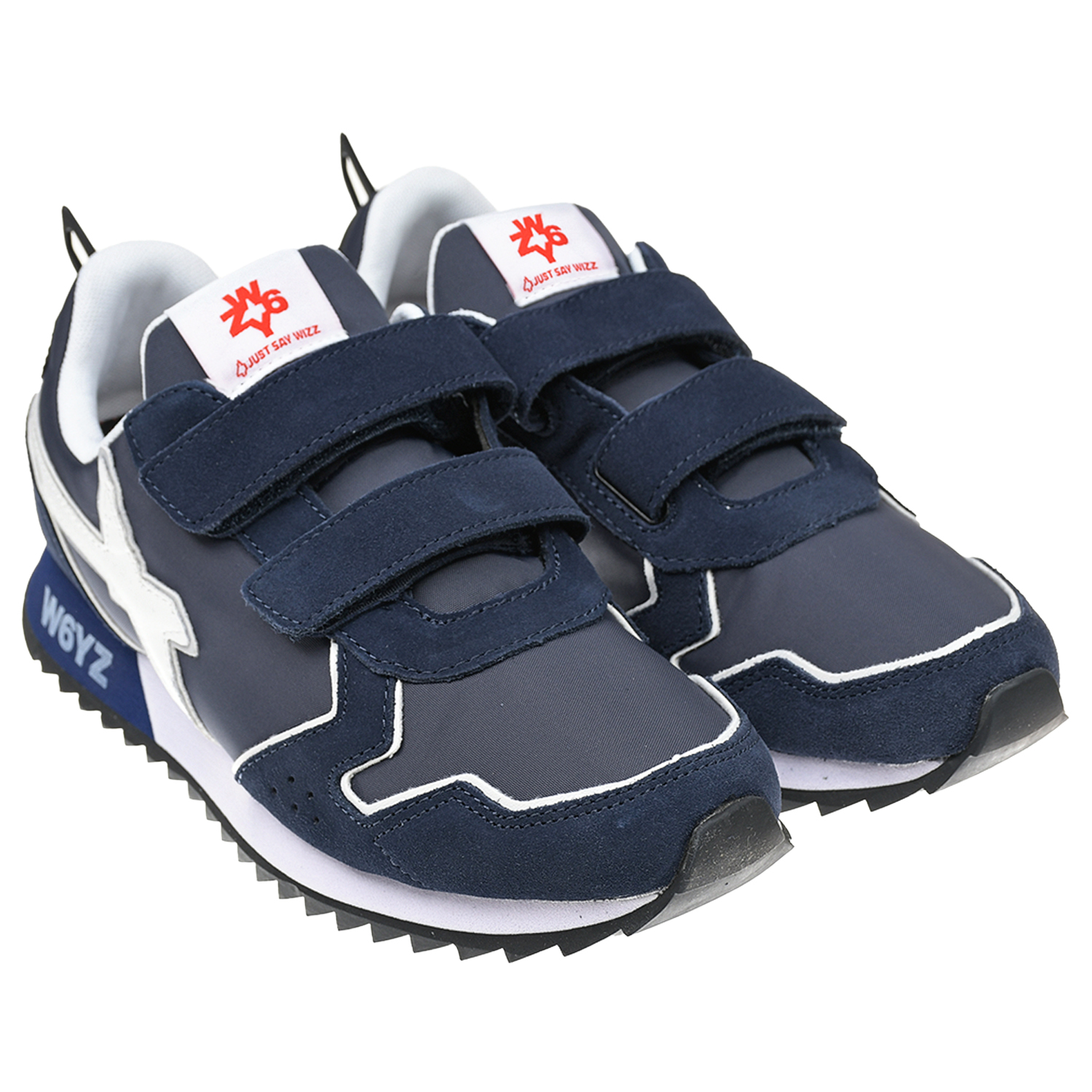Темно-синие кроссовки с белым лого W6YZ, размер 25, цвет синий - фото 1
