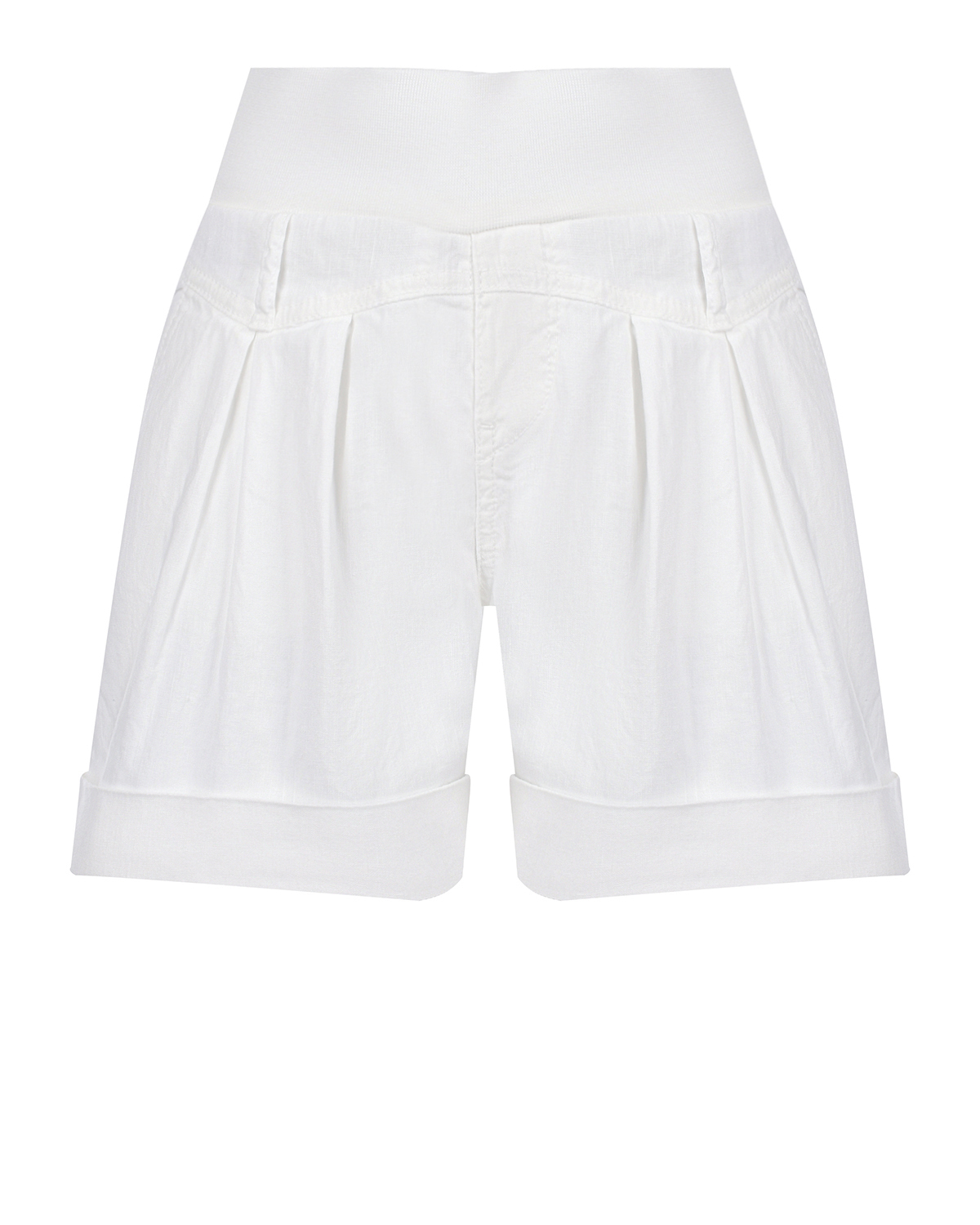 Белые шорты для беременных Pietro Brunelli бежевые шорты с поясом на кулиске pietro brunelli