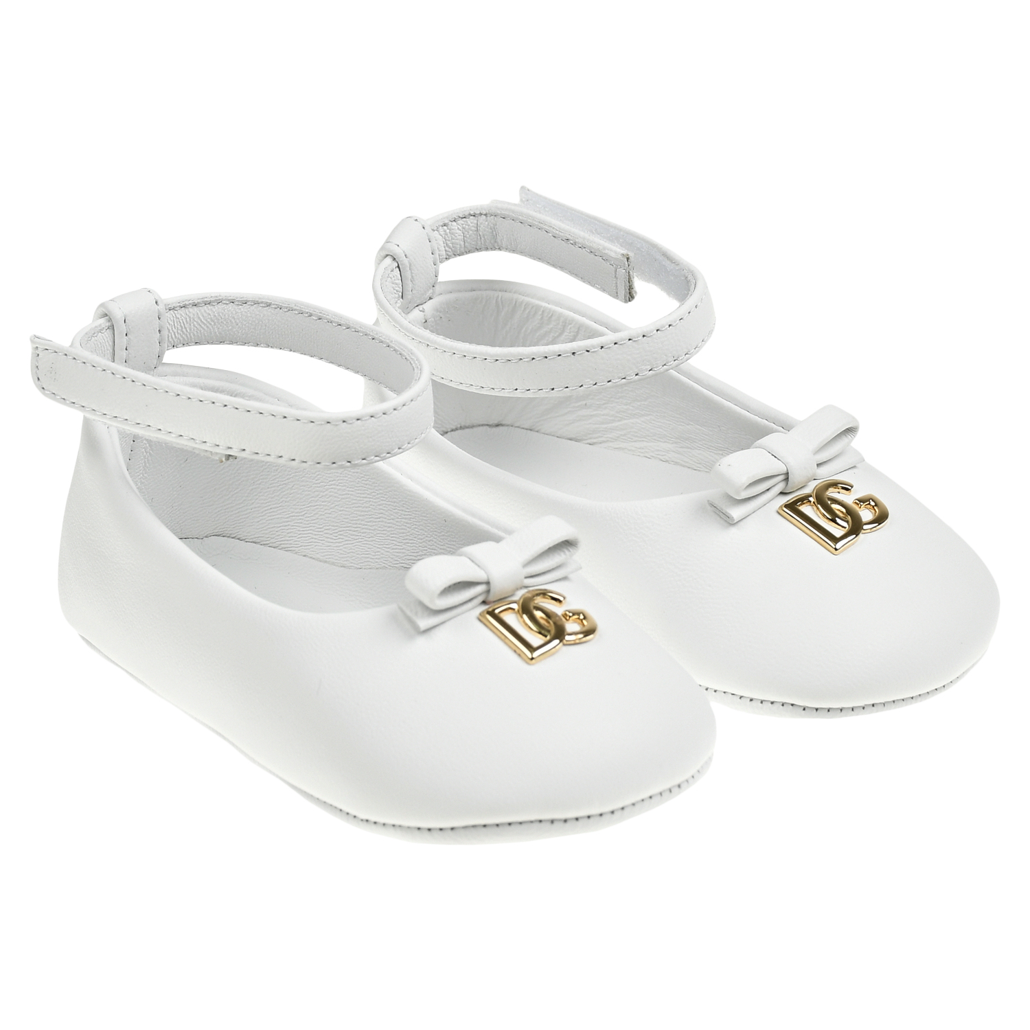 Туфли-пинетки, белые Dolce&Gabbana, размер 17, цвет белый