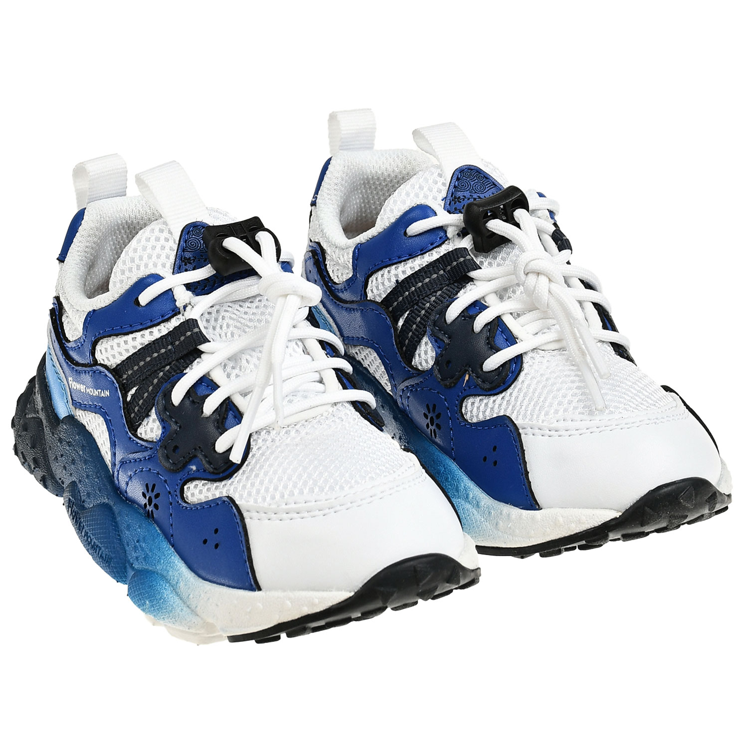 Кроссовки с эластичными шнурками, синие Flower Mountain, размер 25, цвет синий - фото 1