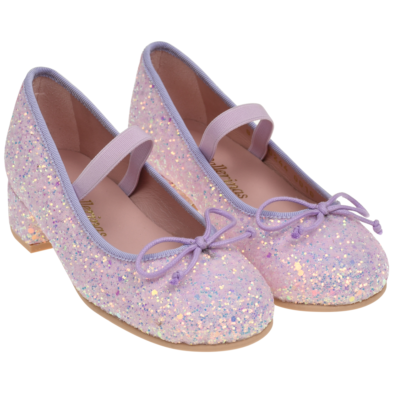 Блестящие туфли на каблуке Pretty Ballerinas, размер 32, цвет сиреневый