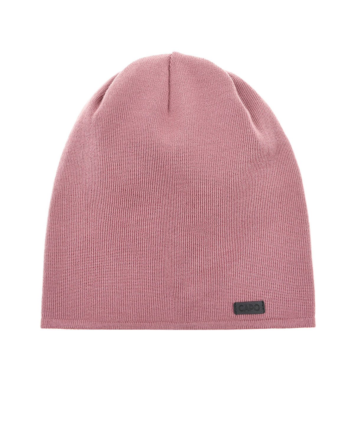 Шерстяная шапка с нашивкой CAPO, размер unica, цвет розовый - фото 1