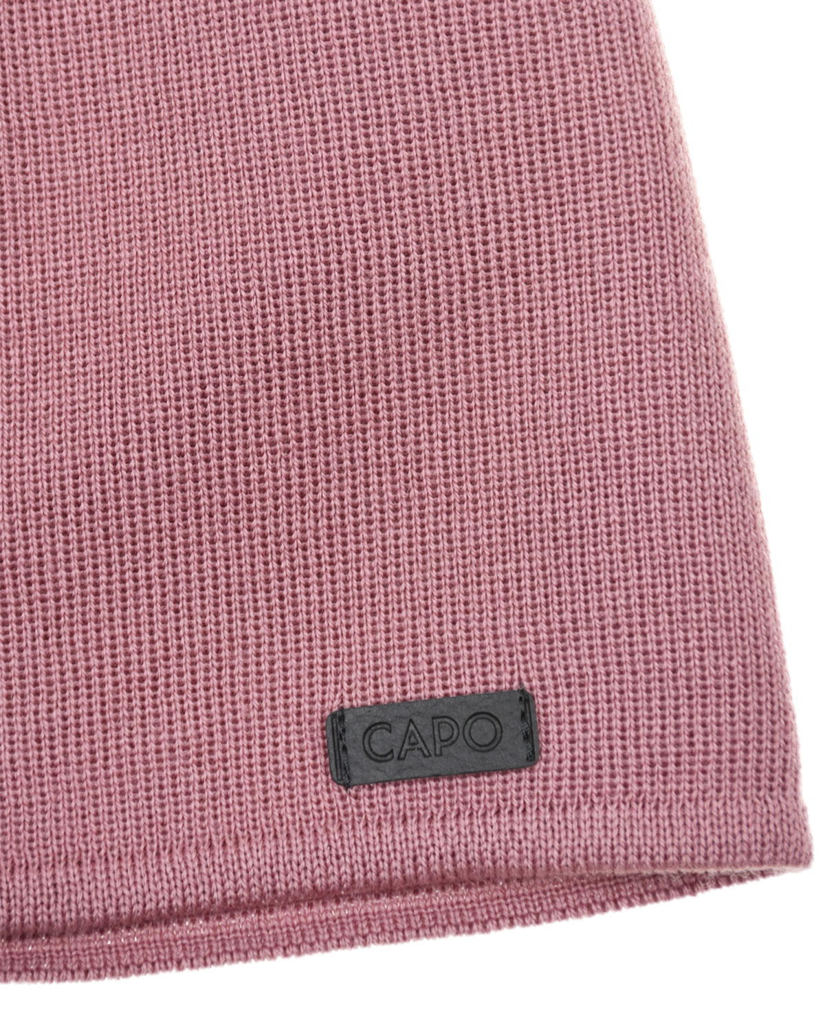Шерстяная шапка с нашивкой CAPO, размер unica, цвет розовый - фото 3