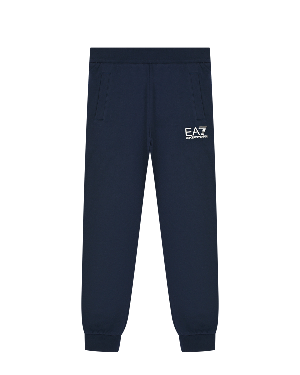 Синий спортивный костюм с логотипом EA7 детский - фото 4