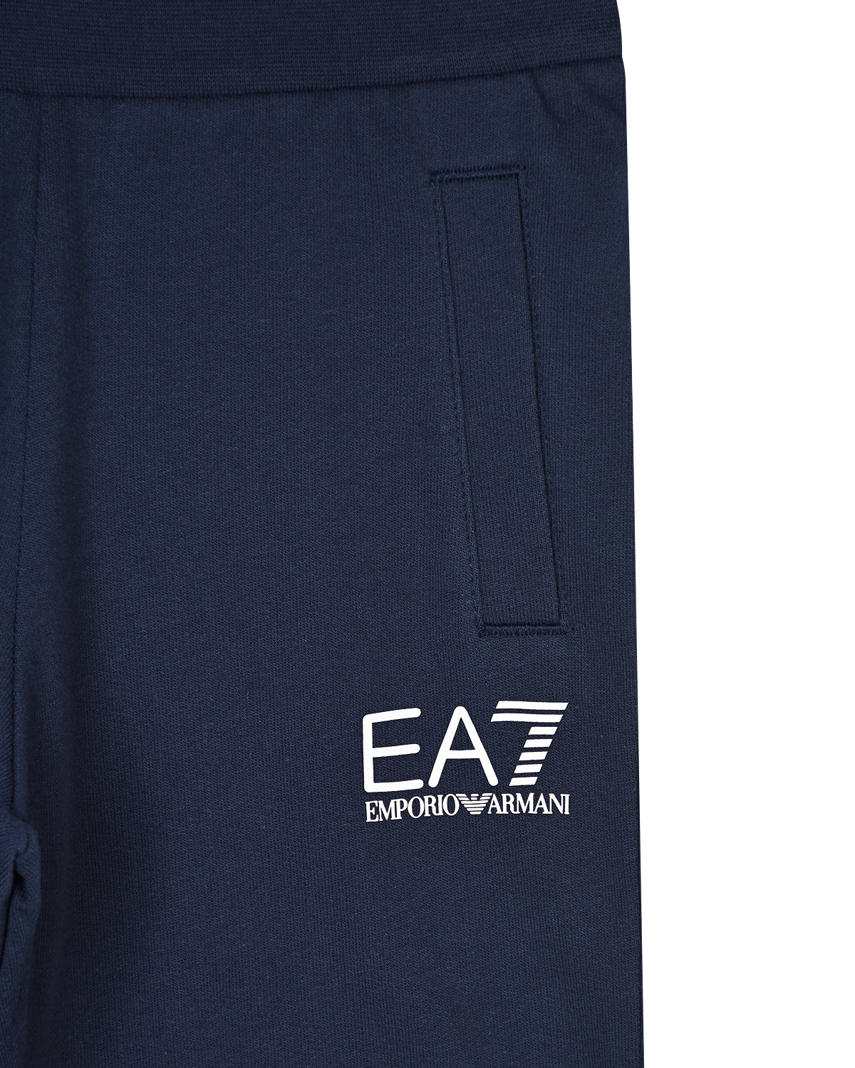 Синий спортивный костюм с логотипом EA7 детский - фото 5