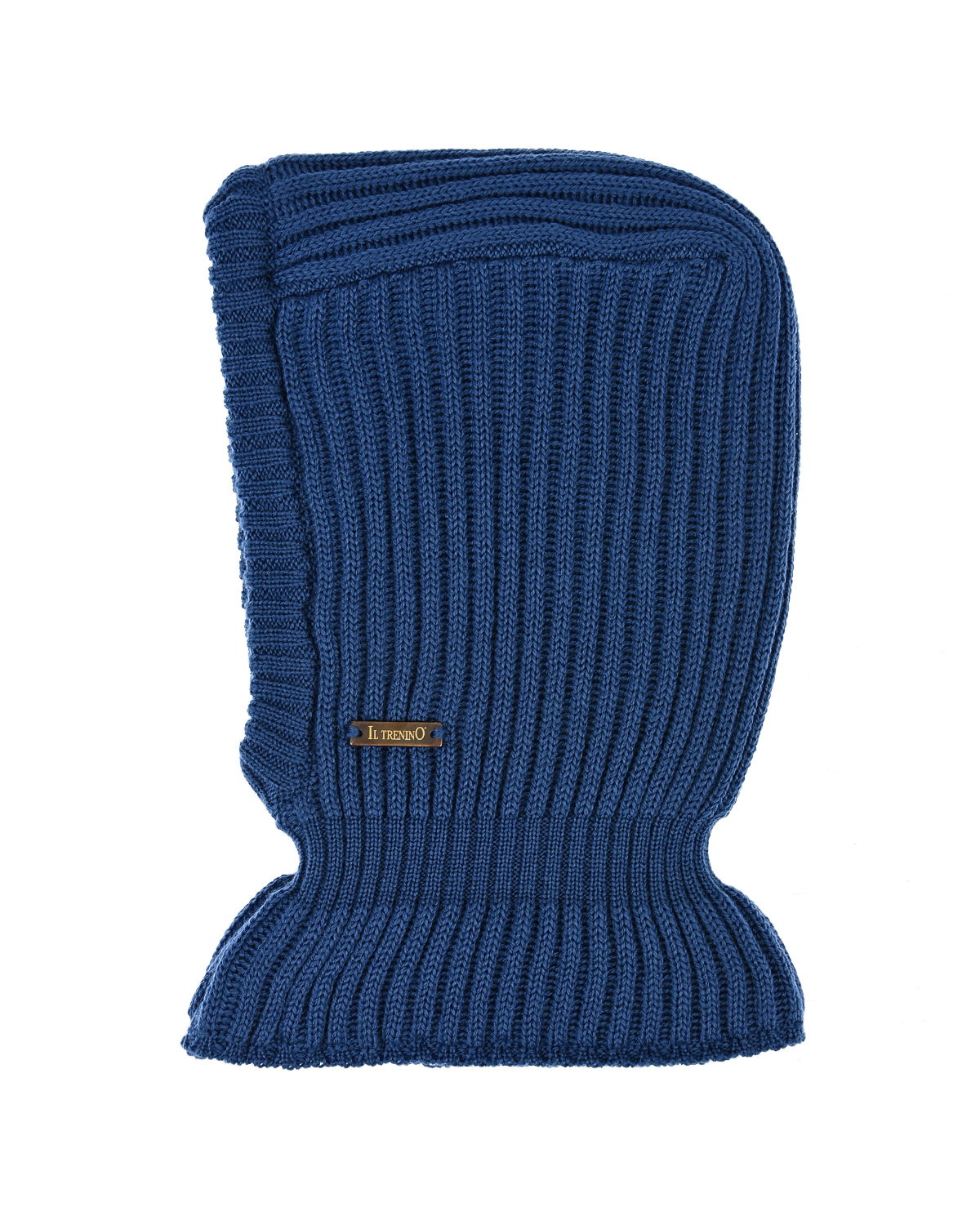 Синяя шапка-шлем из шерсти Il Trenino детская, размер 55, цвет синий - фото 2