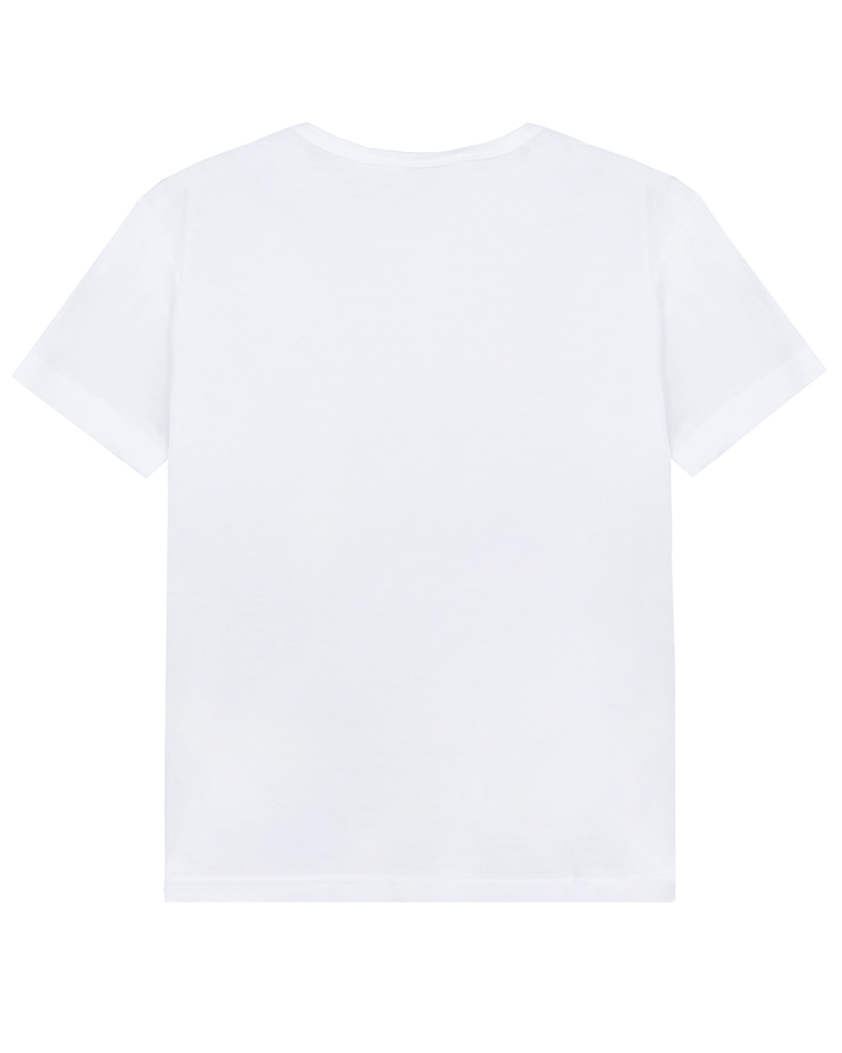Однотонная футболка с логотипом на патче Dolce&Gabbana детская, размер 110, цвет белый - фото 2