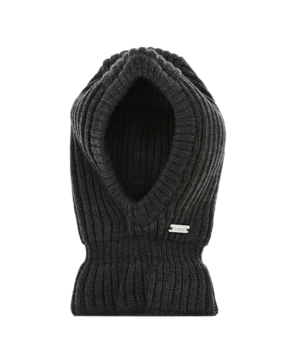 Темно-серая шапка-шлем из шерсти Il Trenino детское, размер 55, цвет серый - фото 2