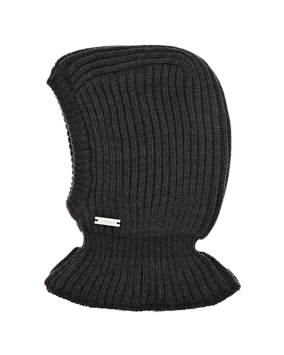 Темно-серая шапка-шлем из шерсти Il Trenino детское, размер 55, цвет серый - фото 3