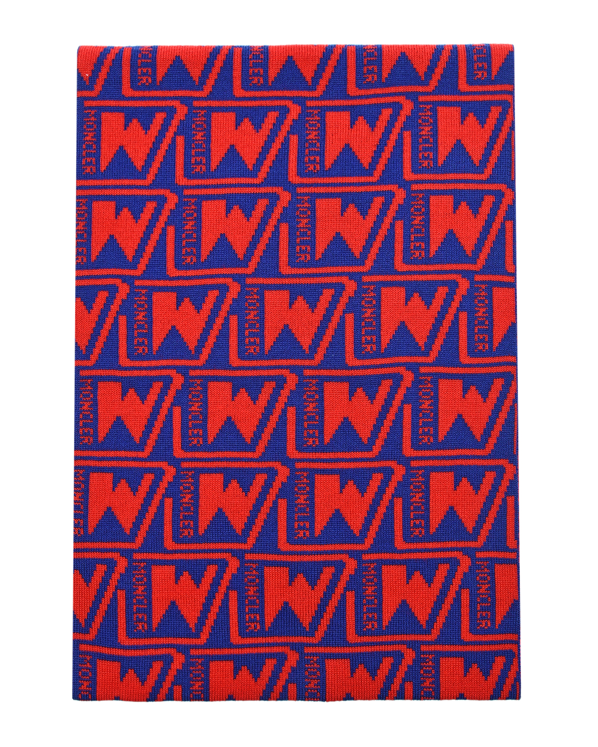 Комплект: шапка и шарф с логотипом Moncler детский, размер L, цвет синий - фото 3